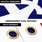 G128 Combo Pack: 5 Ft Tangle Free Aluminum Spinning Flagpole (Black) & American USA Yacht Ensign Flag 2.5x4 Ft, ToughWeave Series Embroidered 300D Polyester | Pole with Flag Included